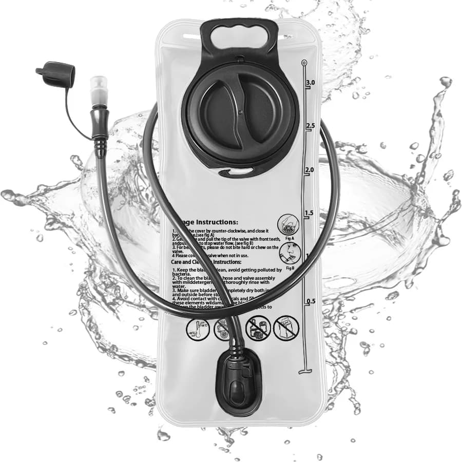 Waterzak met snelsluiting 1,5–3L | lekvrij & outdoor ready 5