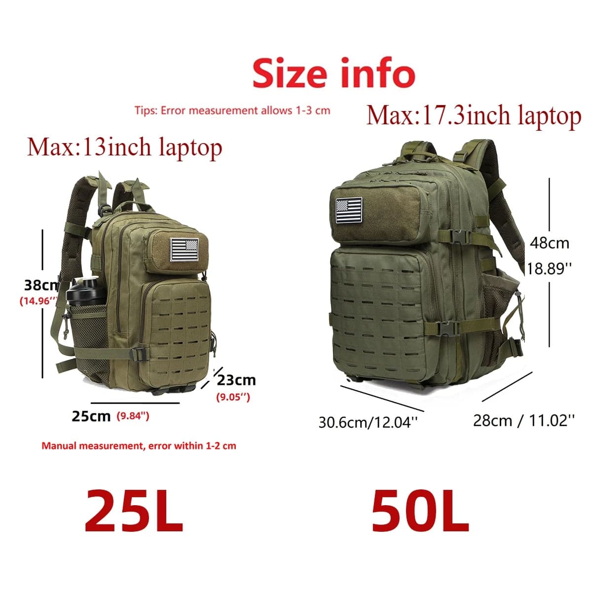 Outdoor backpack 25L / 50L - modular, with bottle holders 2