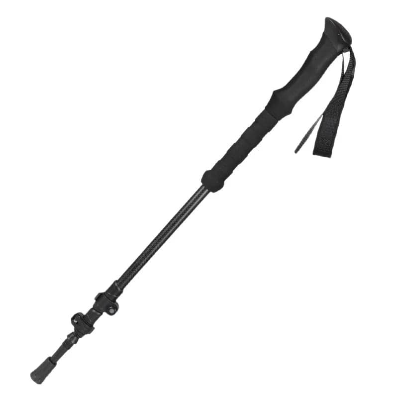 Carbon fibre trekking poles - 3-section, adjustable & shock-absorbing