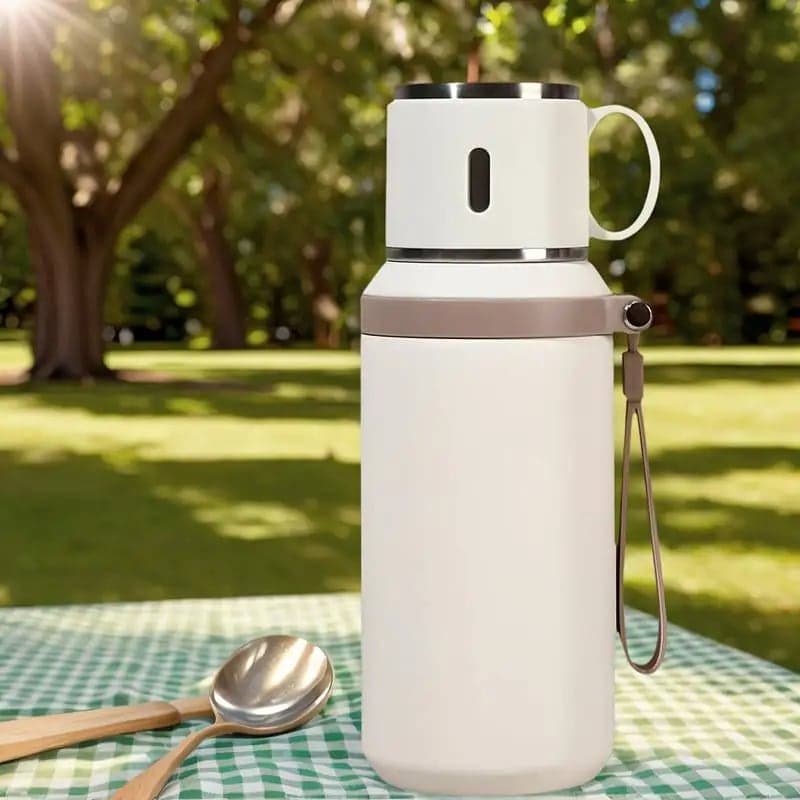 RVS thermosmok 600 ml - lekvrij voor onderweg