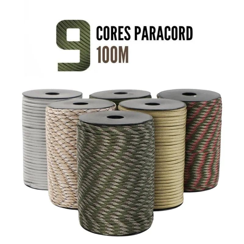 Paracord 550 op rol - 9-core, 4 mm, 50 of 100 m